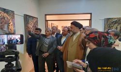 افتتاح نمایشگاه نقاشی خط استاد فتاحی در محل خانه هنرمندان شهرستان شهریار