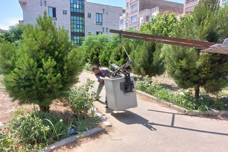 نصب نیمکت وباکس های زباله بتنی در مناطق و نواحی شهر شهریار