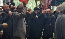 حضور رئیسی در اجتماع عزاداران حسینی مصلای دانشگاه تهران