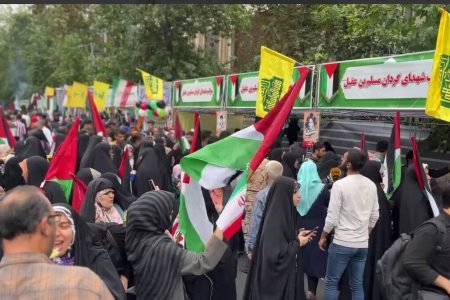 برگزاری راهپیمایی مردم تهران در حمایت از مردم مظلوم فلسطین